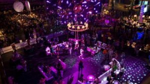 Aerial view at the New Orleans Wine and Food Experience Grand Tasting in New Orleans, Louisiana, USA